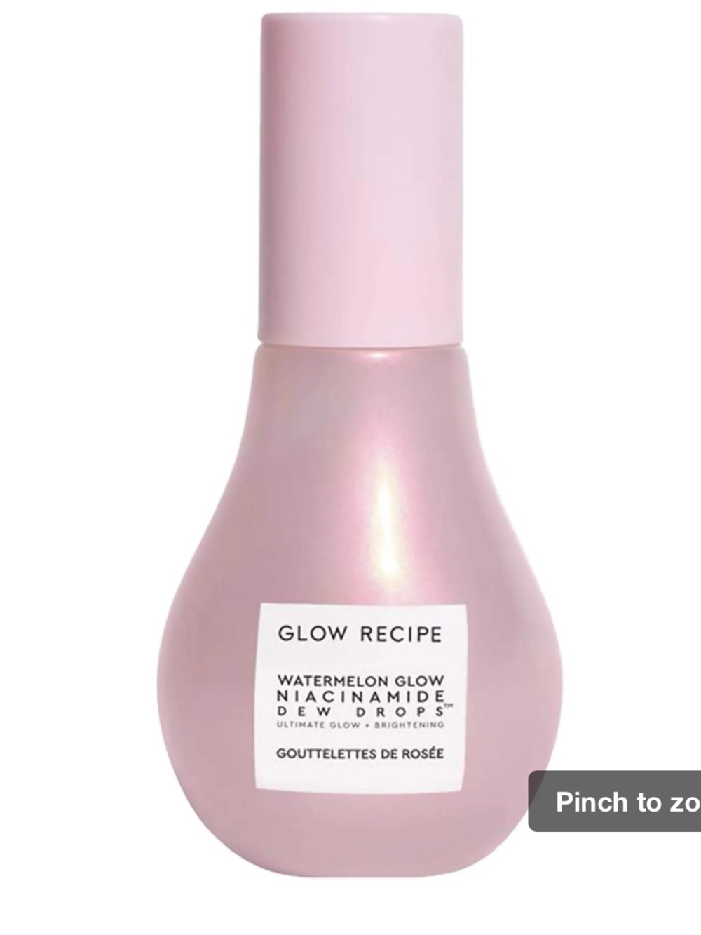 BNIB Glow Recipe Watermelon Glow Niacinamide Dew Drops SERUM 1.35 oz